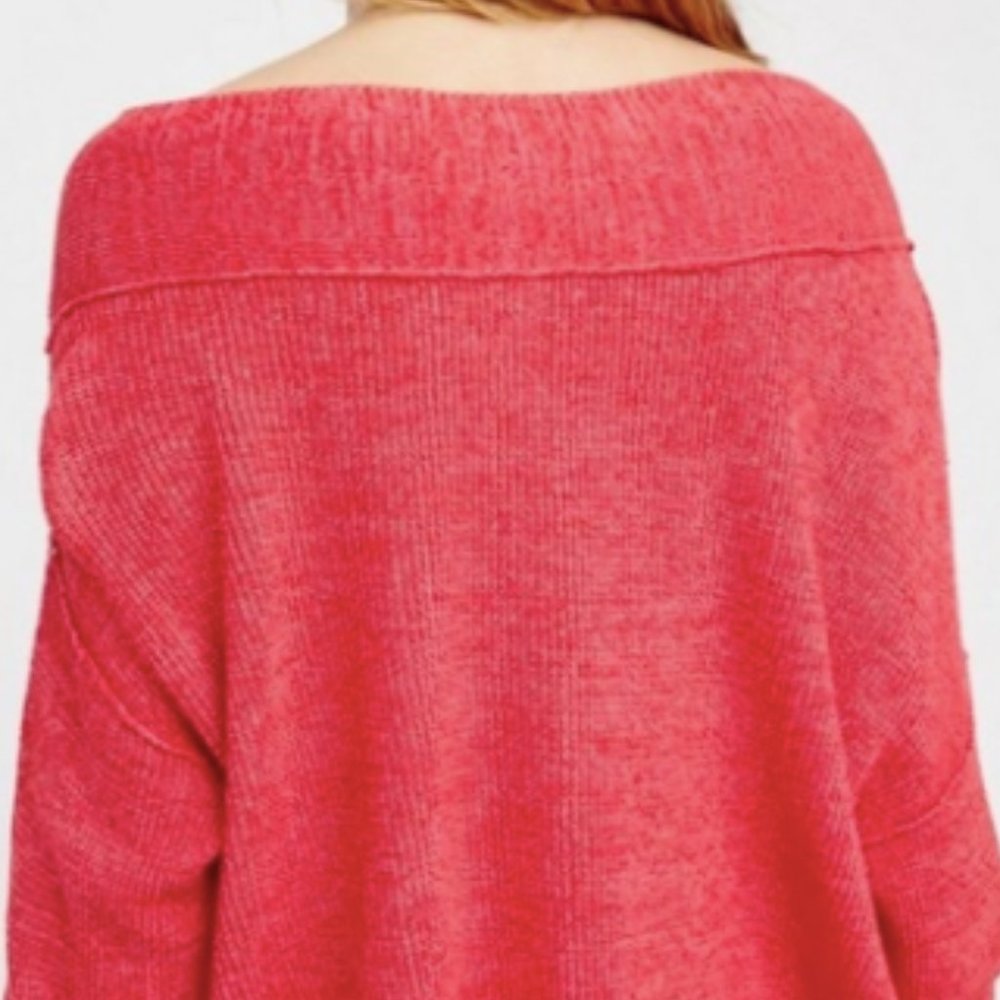 LIKE NEW Free People Off the Shoulder Sweater - Picture 2 of 8